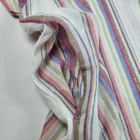 Uncommon Sense Striped COVERUP Womens Size S/M Multicolor Linen Blend Beach NWT - Picture 13 of 16